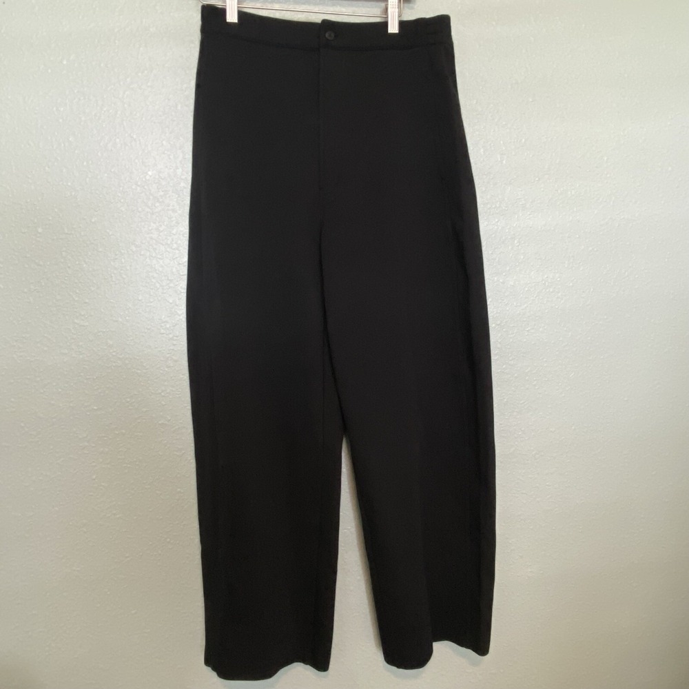 Uniqlo Women's Black High Waisted Slacks Wide Leg Size 8 W30-31 Inseam 29